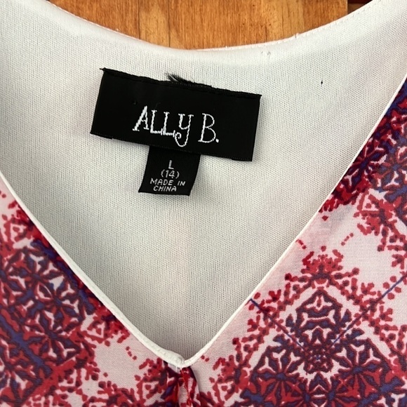 Ally B Girls Large Sleeveless Top Shirt - Picture 2 of 4